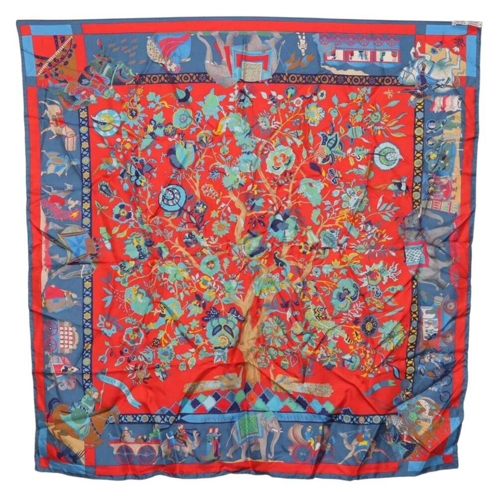 Hermes Silk Carre 90 Scarf Red